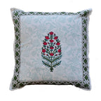 The Decor Nook Red Floral With Green Border Cushion Cover