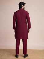 Vastranavya Traditional Festival Wear Pure Silk Thread & Sequence Embroidered Work Kurta