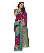 Vamika Purple Printed Art Silk Saree