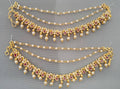 Pink Peacock Uncuts Earside chain Pair