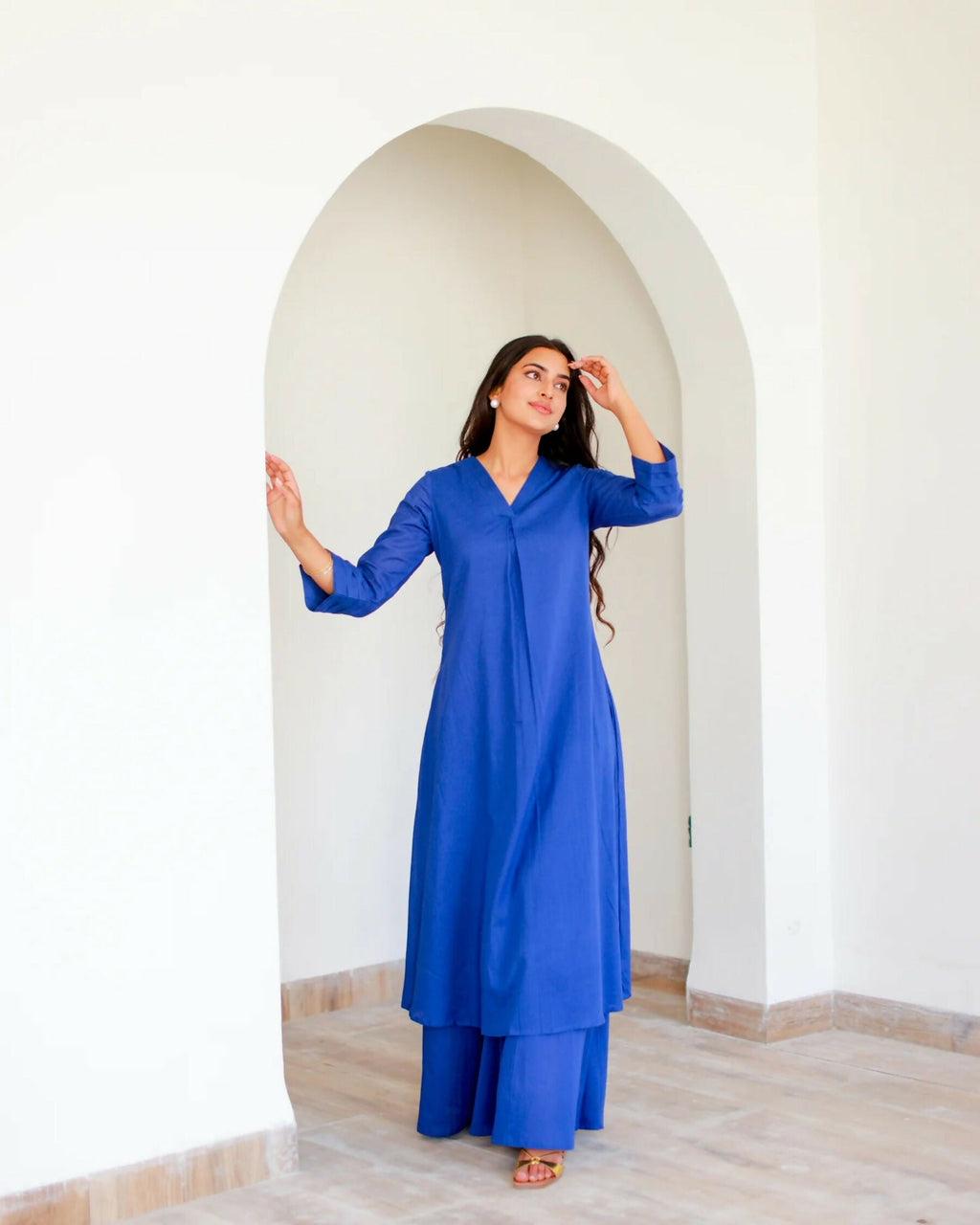 Aayaa Designer Pure Cotton 2 Piece Set Kurti & Set - Distacart