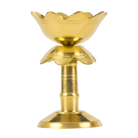 Spillbox Gold-Toned Brass Kuthu Vilakku Pooja Essential