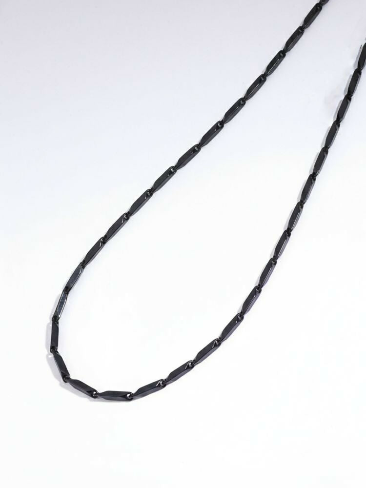 NVR Men's Black Toned Silver plated chain - Distacart