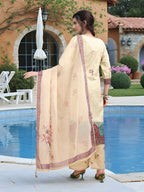 Joban Fashion Off White Position Digital Print With Position Foil Kurta Set - Distacart