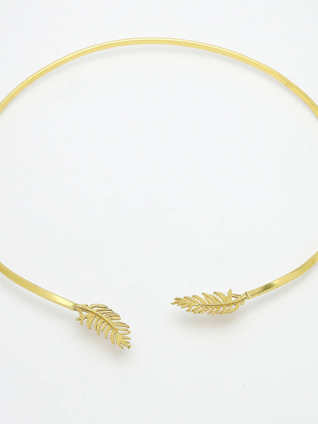 NVR Women Gold-Polished Circular Choker Necklace
