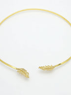 NVR Women Gold-Polished Circular Choker Necklace