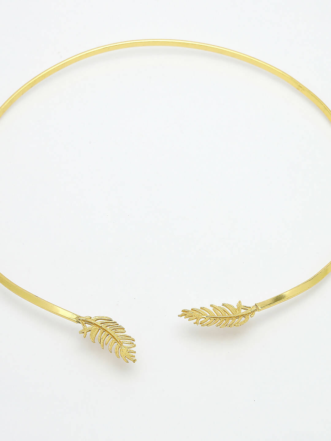 NVR Women Gold-Polished Circular Choker Necklace