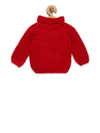Chutput Kids Woollen Hand Knitted Jumbo Sweater - Red