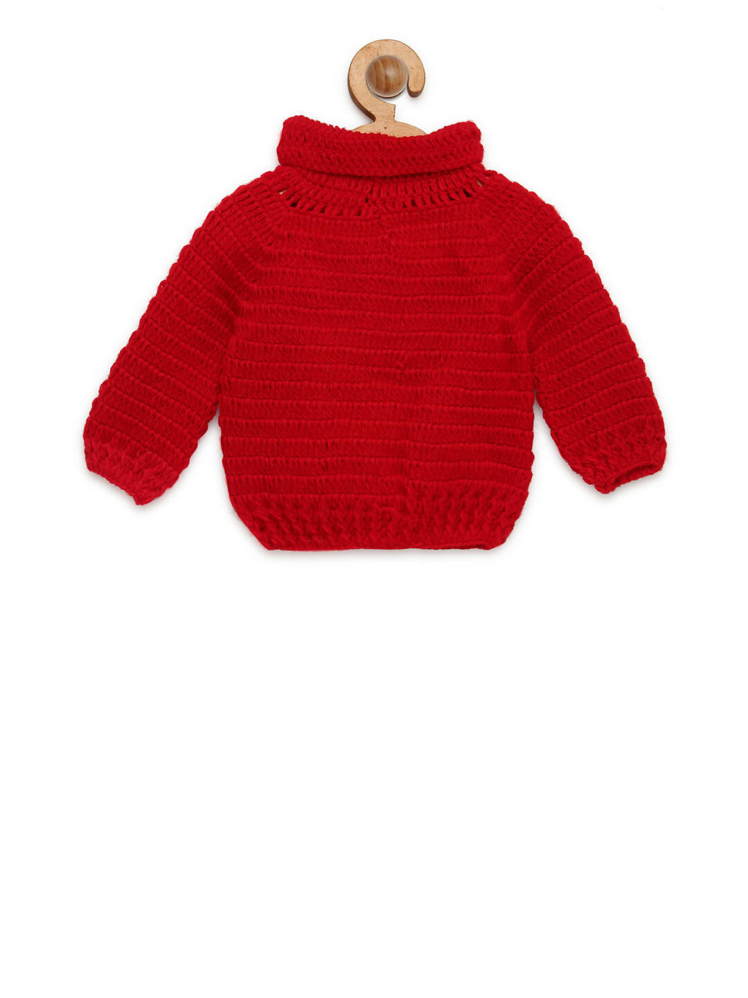 Chutput Kids Woollen Hand Knitted Jumbo Sweater - Red