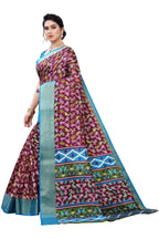 Vamika Beautiful Purple Linen Jari Border Saree (JANKI PURPLE) - Distacart