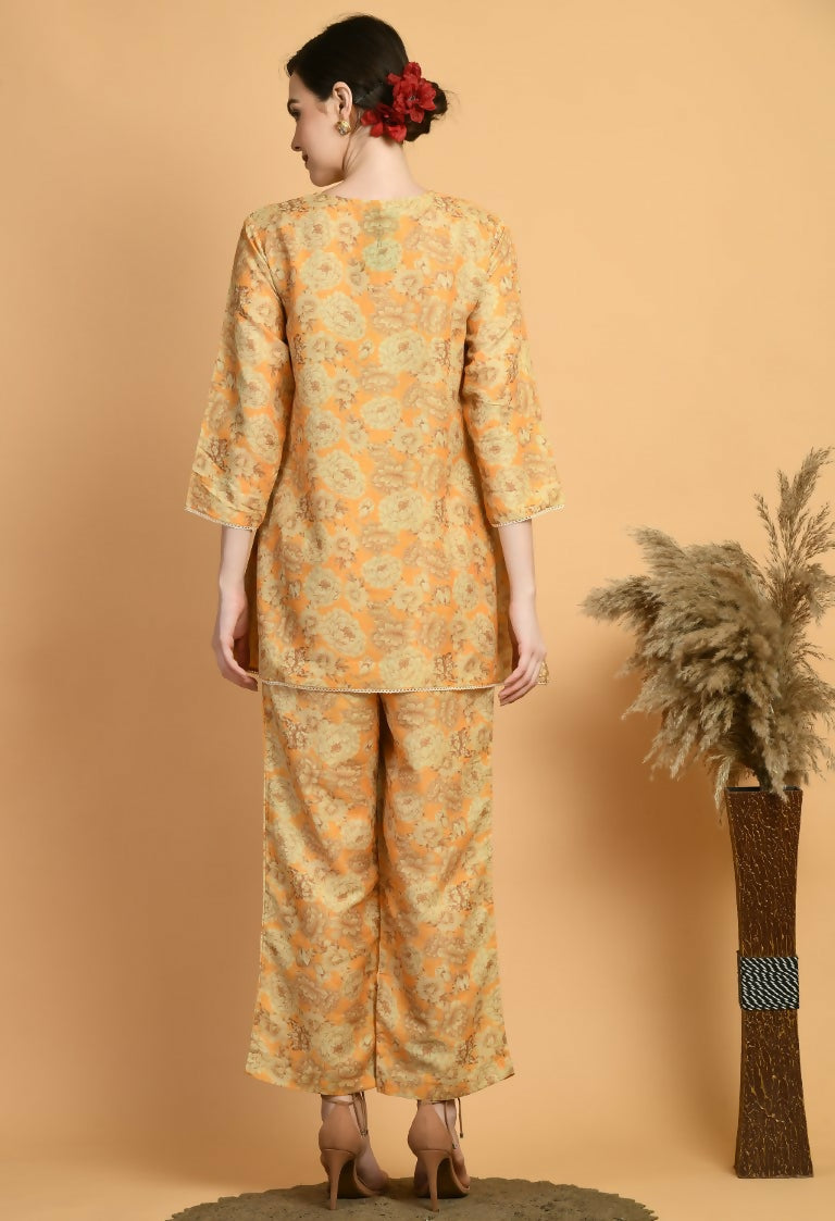 Joban Fashion Mustard Maslin Kurta Set