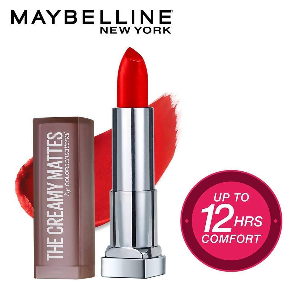 Maybelline New York Color Sensational Creamy Matte Lipstick / 690 Siren in Scarlet - Distacart