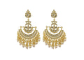Joban Fashion Women Kundan Pearl Golden White Earrings - Distacart