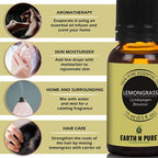 Earth N Pure Essential Oils (Tea Tree, Lavender, Eucalyptus, Peppermint & Lemongrass)